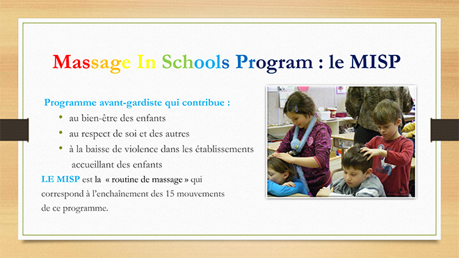 Béatrice Lejeune - Mes Massages - Massage à l'école